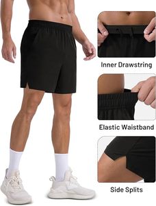 Pantalones Cortos Deportivos Transpirables para Hombre, para Correr, Gimnasio, Fitness, con Logotipo Personalizado, 5 Pulgadas, Casuales - Product Image 5