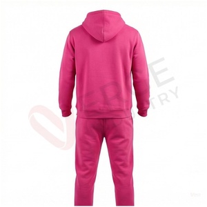 Unisex <b>Pink</b> <b>Tracksuit</b> <b>Set</b> Hooded Full Sleeve USA Print Casual Sportswear Autumn Wear Breathable Cotton Regular Fit - Product Image 2