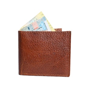 Cartera de Cuero Genuino Premium Hecha a Mano con Diseño de Puntos, Cierre Plegable, Corta, Portátil y Moderna para Uso Diario Masculino - Product Image 1