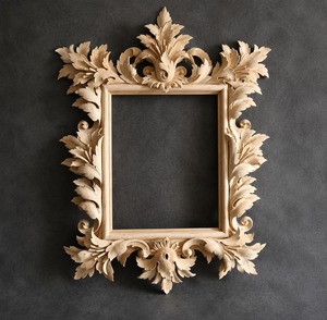 Export Quality Modern <b>Silver</b> High-Polished Wooden <b>Mirror</b> <b>Frame</b> with Hand-Painted Details a Fusion of Culture Style From India - Product Image 1