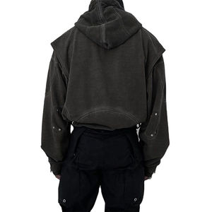 เสื้อฮู้ดดี้ผ้า 100% ดีไซน์ใหม่ปี 2026 ทรงทันสมัย ล้างสีแบบแอซิดวอช ตัดเย็บแบบแผงต่อแผง  ออกแบบได้ตามต้องการ พรีเมียมและดีไซน์ใหม่สำหรับทุกเพศ - Product Image 5