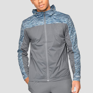 <b>Men</b> High Quality Hooded Windbreaker <b>Jacket</b> Lightweight Casual Outdoor Waterproof Comfortable Regular Fit Fashion Outerwear Front - Product Image 1