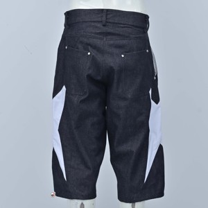 Shorts Bermuda Noirs pour Hommes, Taille Mi-Haute, Fermeture Boutonnée, Tendance, Décontracté, en Denim 100% Coton Tissé, Écologique, Respirant, Idéal pour la Gym et la Course à Pied, Séchage Rapide - Product Image 3