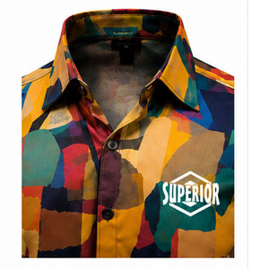 Camisa de Hombre Moderna con Estampado, Mezcla de Algodón, Corte Regular y Construcción Ligera y Transpirable - Product Image 3
