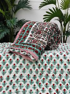 Cotton Block Printed Quilts handcrafted textile <b>bedding</b> for home decor comfort gifting <b>patchwork</b> and wholesale supply - Product Image 3