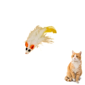 ของเล่นแมวแบบมีขนนกแบบอินเทอร์แอคทีฟสำหรับแมว สำหรับการแกล้งและเล่นกับแมว สีดำ สีขาว สีเทา - Product Image 1