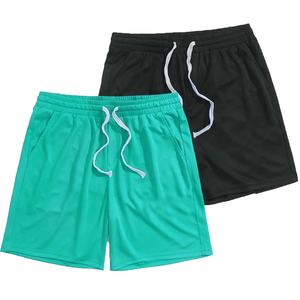 Short de plage de jogging d'été pour hommes personnalisé 2 pièces avec cordon de serrage à la taille imprimé lettre élastique polyester décontracté brodé - Product Image 5