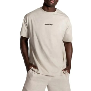 T-shirt à manches courtes en coton lourd de qualité supérieure et short avec un ensemble décontracté d'été en 2 pièces pour hommes - Product Image 3