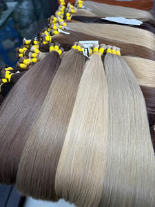 Extensions de cheveux humains vierges vietnamiennes tendance, 60 cm, en vrac, prix de gros d'usine premium, super double trame - Product Image 2