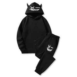 Prix de gros, survêtements pour hommes de haute qualité avec imprimé Evil Smile, survêtement personnalisé, survêtement de jogging, survêtement 2 pièces - Product Image 1