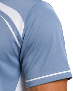 Light Blue <b>White</b> Men Performance V Neck T Shirt Short Sleeve Sports Jersey Breathable Quick Dry Custom Athletic Gym Training <b>Tee</b> - Product Image 3