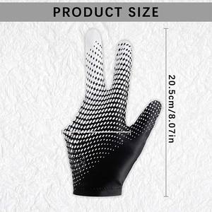 Guantes de Snooker Deportivos Unisex de Poliéster de Alta Calidad con Logotipo Personalizado, Diseño Sublimado, para Torneos de Billar, Juego de 8 Bolas - Product Image 5