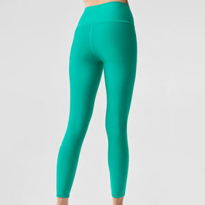 TAYUMA INDUSTRIES Leggings de yoga tricotés taille haute en polyester et coton biologique, longueur cheville, style vintage, anti-bactériens pour femme - Product Image 2