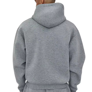 Sweat à capuche zippé pour homme 100 % coton épais, style streetwear, épaules tombantes, écologique, respirant, décontracté, mode hiver - Product Image 3