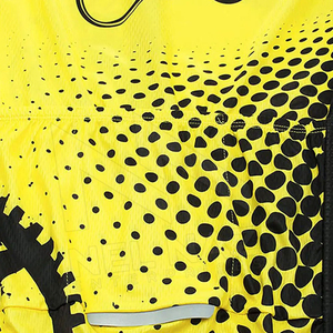 Ensemble de maillot de cyclisme respirant pour homme, manches courtes, anti-transpiration, coupe ajustée, vêtements de sport d'été avec motif à carreaux et fermeture éclair - Product Image 6