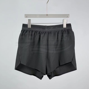 Shorts en maille imprimés pour hommes avec motif uni, taille élastique, vêtements de sport décontractés, 100% coton, anti-plis, design personnalisé - Product Image 1