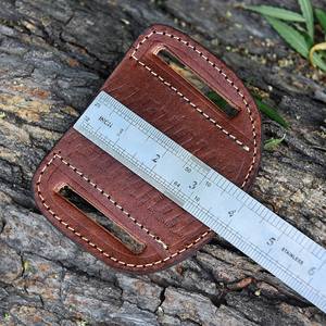Funda de Cuchillo de Cuero Hecha a Mano, de Acero al Carbono, Impermeable, Duradera, para Llevar en el Cinturón Horizontalmente, para Bushcraft, EDC, Aire Libre, Personalizable - Product Image 2