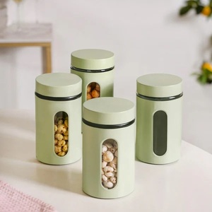 Pot de rangement en métal galvanisé pour la conservation des aliments dans la cuisine, conteneur pour la maison et les restaurants avec design personnalisé - Product Image 2