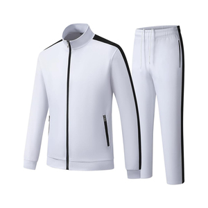 Conjunto Deportivo para Hombre, Amarillo, Manga Larga, Cierre de Cremallera, Cuello Alto, Color Sólido, Pantalones Deportivos Transpirables, Corte Regular, Primavera - Product Image 5