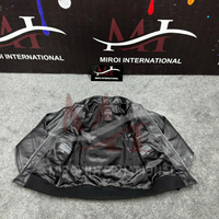 Dernières vestes en cuir Avirex noires de style streetwear, vestes en cuir de vachette véritable personnalisées pour hommes, collection hiver