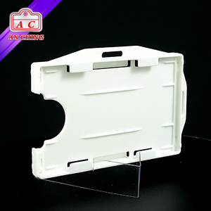 Double Name ID <b>Plastic</b> Badge Card Holder for Two Cards - Product Image 4