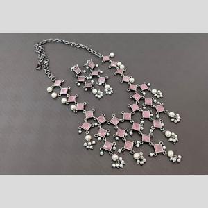 Ensemble de colliers de bijoux fins en pierre et perles de cristal plaqué oxydé 11714291LPI - Product Image 1
