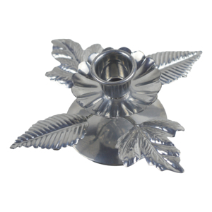Silver Colored Flower Design <b>Candle</b> Holder With Plated Finishing Designer <b>Candle</b> Holder Indoor Villa <b>Dinner</b> and Wedding Parties - Product Image 1