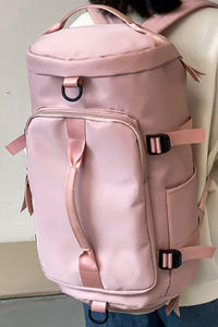 Sac à dos de sport en gros, sac de voyage et de camping en toile Cordura résistante à l'eau avec compartiment à chaussures, sac de sport rose en gros - Product Image 4