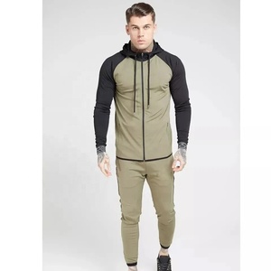Conjunto Deportivo con Capucha para Hombre, Chaqueta y Pantalones Deportivos con Cierre Completo, Ligeros, Transpirables, de Poliéster y Algodón, Ropa Deportiva 2026 - Product Image 1