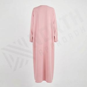 Abaya Islámica Modesta de Alta Calidad, Vestido Formal de Manga Larga para la Noche, Tela de Lana Color Durazno, Transpirable, Servicio OEM, Color Personalizado para Mujer - Product Image 2