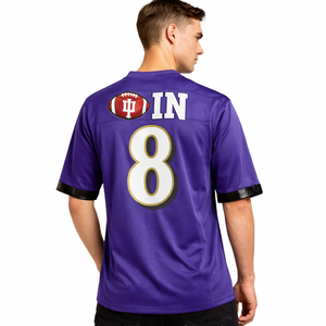Maillot de football violet en gros d'usine, uniforme de football de haute qualité, t-shirt de sport en maille pour adulte imprimé par transfert thermique pour club - Product Image 2