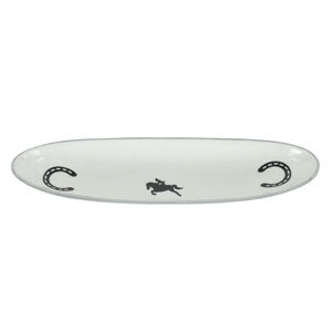 Tazón Decorativo Apto para Lavavajillas, para Decoración de Mesa de Fiesta, Dulces, Chocolates, Bocadillos, Tazón Ovalado Grande, Tazón de Metal Esmaltado en Blanco - Product Image 1