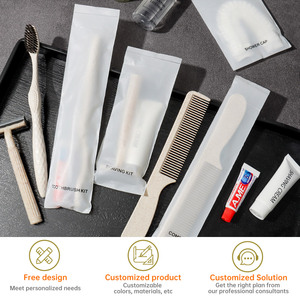 Custom Eco-friendly Product Hygiene Hotel Supplies Soft Plastic Dental <strong>Kit</strong> for Hotel Toiletry <strong>Set</strong> Hotel Amenities <strong>Set</strong> With Logo - Product Image 3