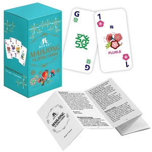 Mỹ mahjong Nền Kinh Tế gói nhựa chơi thẻ với biểu tượng tùy chỉnh 152 Thẻ Matt kết thúc cho thương hiệu cho người chơi poker - Product Image 1