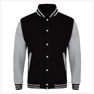 Custom Embroidery Canvas Varsity Jacket <b>Men</b> Long Sleeves Premium Quality Reversible Waterproof Breathable Winter Wear Front - Product Image 3