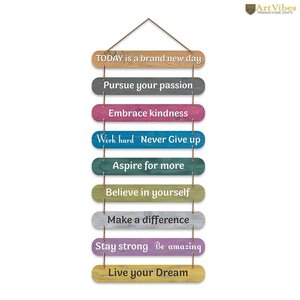 Décoration murale en bois avec citation positive, signe artistique inspirant rustique pour la maison et le bureau - Product Image 4