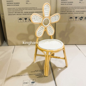 Silla Infantil de Mimbre Hecha a Mano, Ecológica, de Ratán Natural, Muebles para Eventos Infantiles, Personalizable OEM - Product Image 4