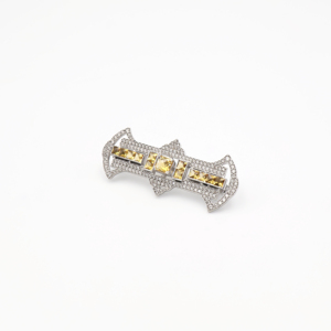 925 Sterling <b>Silver</b> Natural Citrine <b>Brooch</b> Rhodium Plated OEM ODM Fine Jewelry - Product Image 1