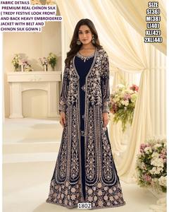 Vestido de Gala Largo, Moderno, Natural, Cómodo, Transpirable, con Bordado Floral - Product Image 2