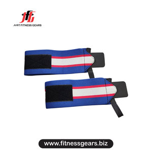 Support de poignet bleu, rouge, blanc, réglable avec fermeture auto-agrippante, protège-paume pour musculation, unisexe - Product Image 1