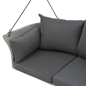 51.9\" 2-Person <b>Hanging</b> Swing Seat Rattan Woven Porch <b>Chair</b> with Ropes Stylish Patio Swings - Product Image 6