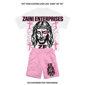 Conjunto de Verano para Hombre ZAINI, Informal, Transpirable, 280 GSM, Tejido de Punto 100% Poliéster, con Logotipo Bordado a Mano en la Parte Delantera - Product Image 1