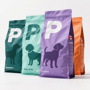 Ziplock personalizado papel de aluminio perro gato plástico fondo plano personalizado seco alimentos para mascotas 20 Kg bolsas de embalaje bolsa de comida para mascotas - Product Image 4