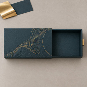 Boîte en papier kraft ondulé imprimée sur mesure, boîte cadeau pliante de luxe pour artisanat, parfum, bougie - Product Image 4