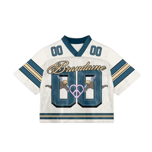 Camiseta de Fútbol Americano Brandame para Mujer, Cuello en V, Malla, Manga Corta, Personalizada, Deportiva, Transpirable, para Todas las Temporadas - Product Image 4