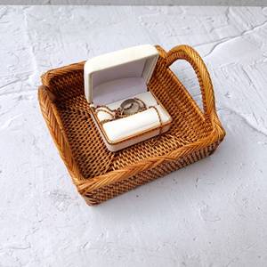 Handmade Weaving Wicker Natural Rattan Serving <b>Trays</b> Customized logo Bedside Bread Breakfast Serving <b>Trays</b> - Product Image 3