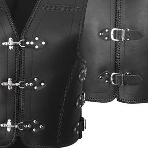 Chaleco de Motocicleta de Cuero Estilo Pub, Diseño Personalizado, Cuero Genuino de 3mm de Grosor, Impermeable y Resistente al Viento, Hecho a Mano para Motociclismo - Product Image 6