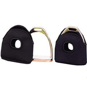 Housses d'étriers en néoprène de qualité pour chevaux / Housses d'étriers noires personnalisables avec logo / Housses de protection pour étriers de selle / Personnalisation de selle - Product Image 2
