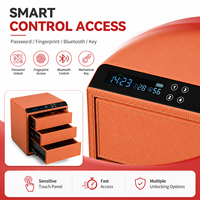 Coffre-fort intelligent pour armoire avec serrure numérique à empreinte digitale et mot de passe, triple tiroir, antivol, pour bijoux, pour usage domestique
