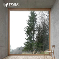 Energy Star Fenêtres fixes en vinyle Upvc isolées et insonorisées à triple vitrage 0.8 à facteur U pour villa